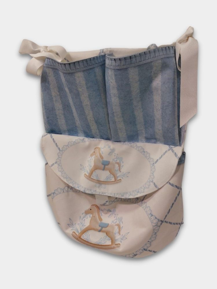 תמונה ממוזערת: סל אחסון 3 תאים הדפס סוס נדנדה