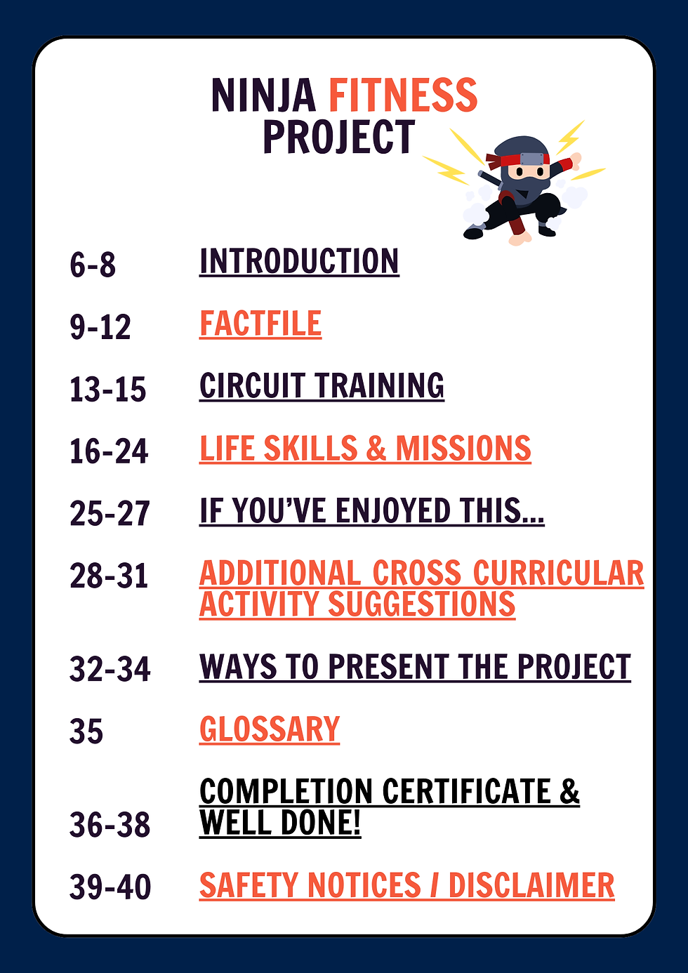 Thumbnail: Ninja Project-Based Fitness Unit