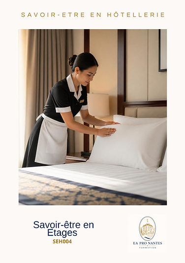 Couverture de la brochure EA Pro Nantes dédiée au savoir-être hôtelier à aux étages (Housekeeping)
