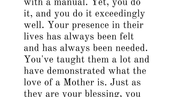 Motherhood does not come with a manual.