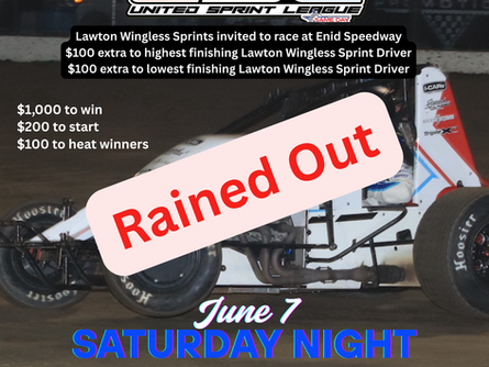 USL Sprint program rained out, make-up set for August 2