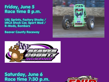 Beaver County Raceway, Enid Speedway team for two nights of racing