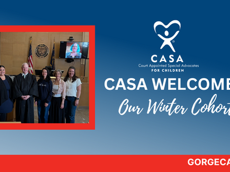 On Friday, April 11, we had the honor of swearing in seven new CASA (Court Appointed Special Advocate) volunteers who are now officially part of our team at Columbia Gorge CASA. Judge John Olson led the ceremony, and these new volunteers are ready to advocate for children who have experienced abuse or neglect. I'm excited to introduce you to Katja LaPierre, Jordan Clymer, Jennifer Nydahl, Angella Heiber, Liz Hartge, Autumn Brodie, and Katia Rodriguez, our new bilingual advocate supervisor.