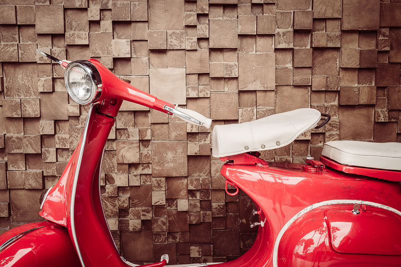 Moto vermelha vintage