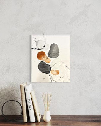 Art, acrylic, painting, artwork, mid mod, minimalist.