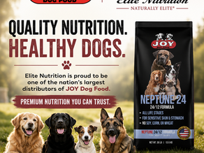Why Elite Nutrition Proudly Distributes JOY Dog Food