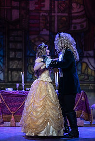 Actor Matthew Welman plays the Beast in the pantomime Beauty and the Beast at The Carriageworks Theatre, Leeds, 2018.