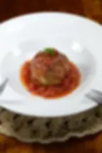 Meatballs with Tomato Sauce (大きい肉団子トマトソースかけ)