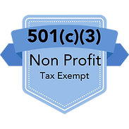 Sello distintivo azul claro que indica que la ChangeMaker Foundation es una organización 501(c)(3) sin fines de lucro.