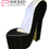 Thumbnail: shoe chair upholstered in white and black suede