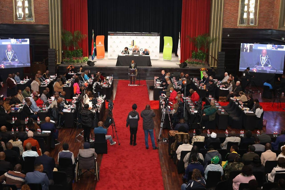 Die begrotingsrede in die Bloemfonteinse stadsaal. FOTO: Facebook