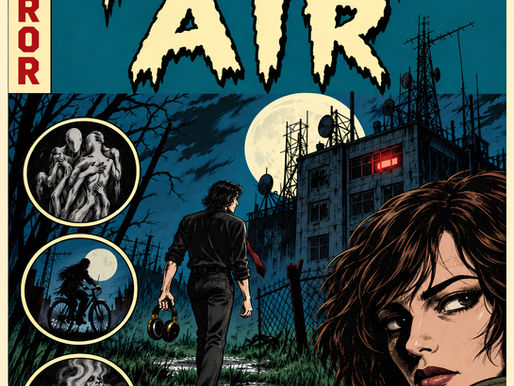 A vintage horror-inspired comic book cover for Dead Air