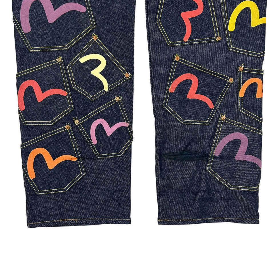 Thumbnail: Vintage Evisu 'Multi Pocket' Jeans 36" x 35"