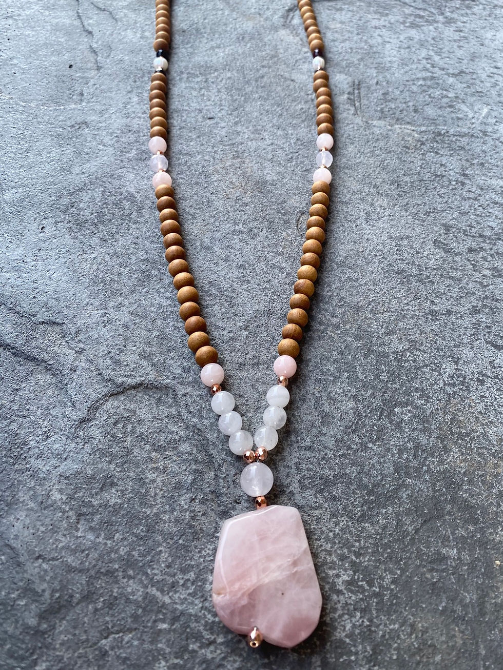 Thumbnail: Rose Quartz Sandalwood Mala