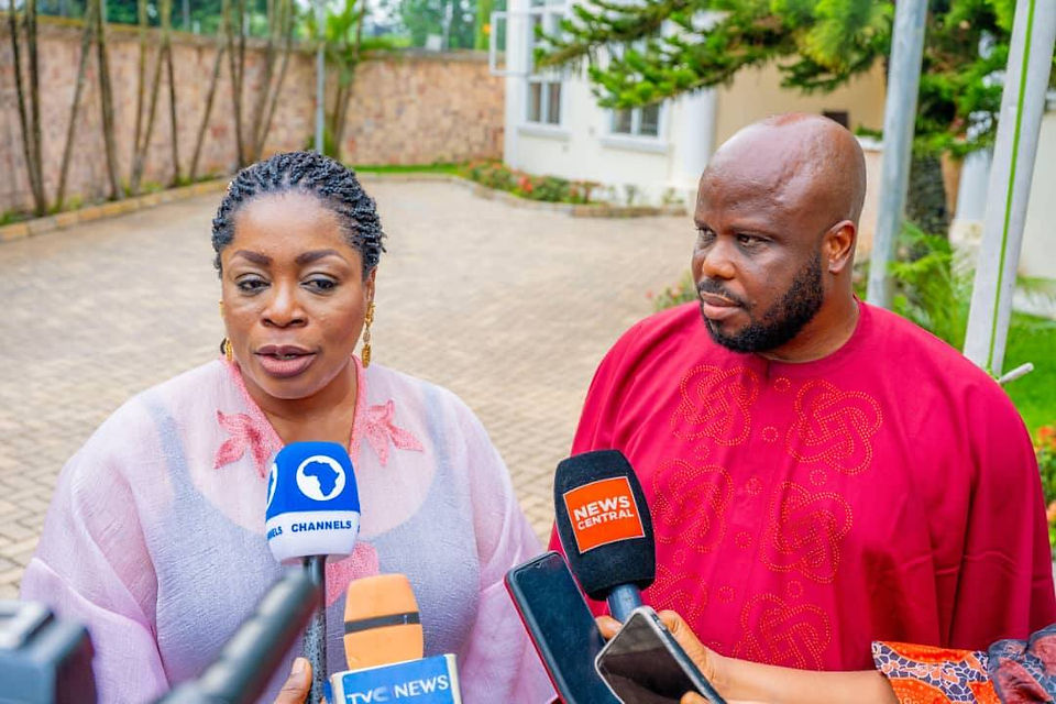 Sinach and husband commend Abia State Governor Alex Otti for visionary leadership and medical outreach support