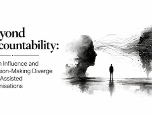 Beyond Accountability: When Influence and Decision-Making Diverge in AI-Assisted Organisations