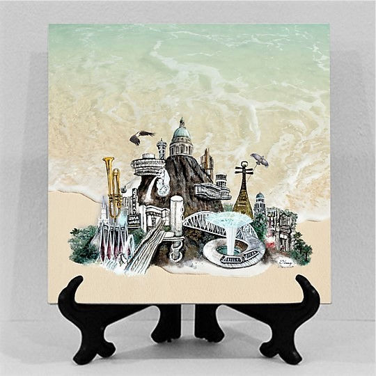 Thumbnail: Ceramic tile on stand - several designs
