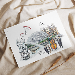 Archival museum quality canvas – Esplanade (A3)