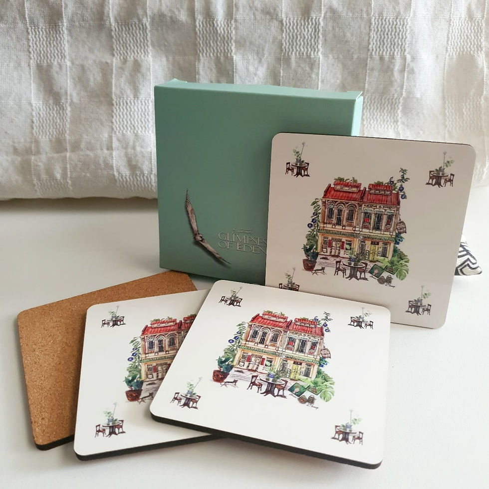 Thumbnail: Singapore Shophouse-Stainless SteelTravel Tumbler with sip lid