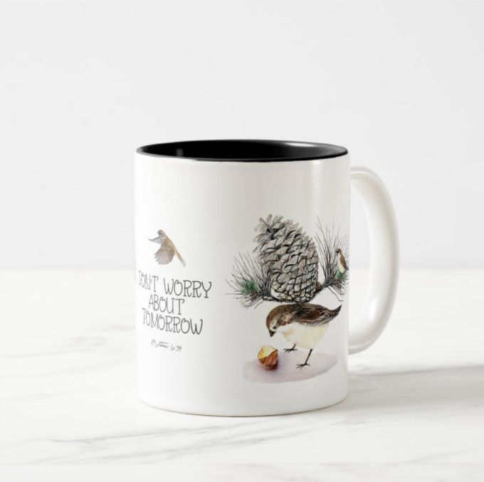 Thumbnail: Two-toned Porcelain Mug-Don't Worry