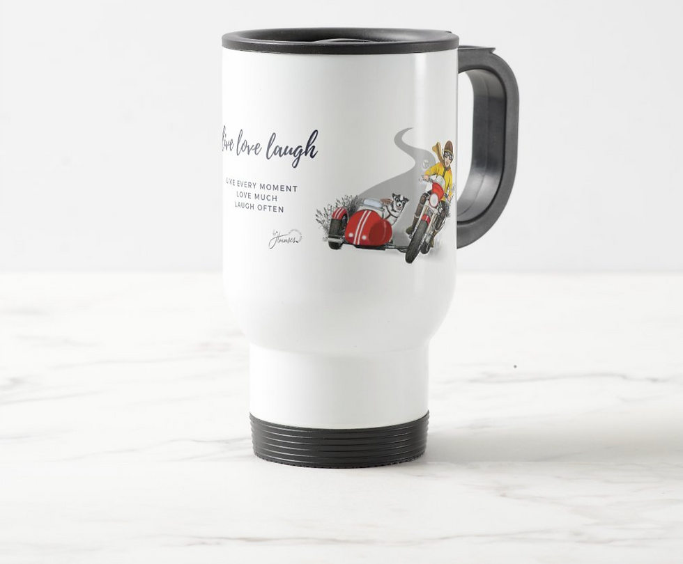 Thumbnail: Travel Tumbler with sip lid-Live Love Laugh