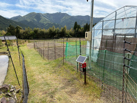 サル用電気柵施工（三重県大台町）