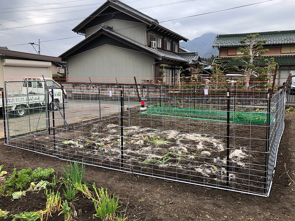 シカ、サル対策用の施工写真です。