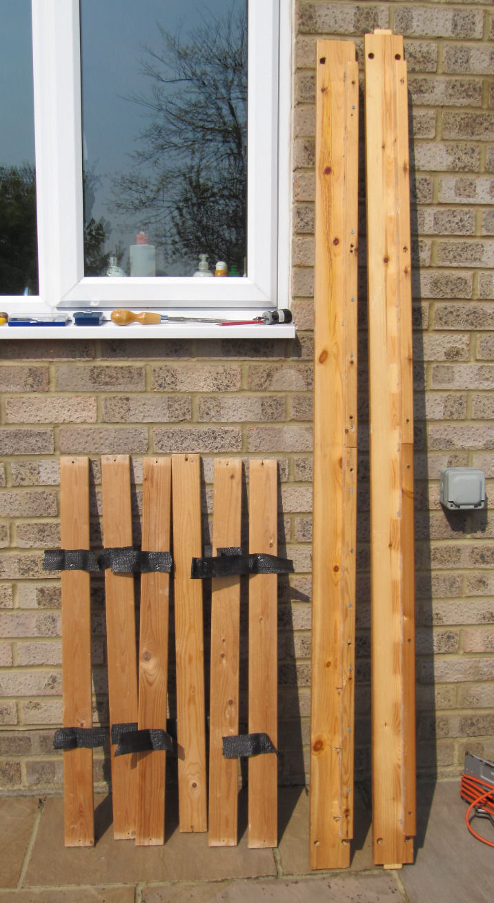 Upcycled Garden table from a bedframe