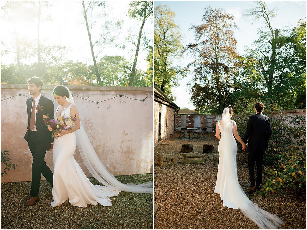 guests enjoy cocktail hour by Worcestershire wedding photographer at Barns and Yard malvern wedding venue