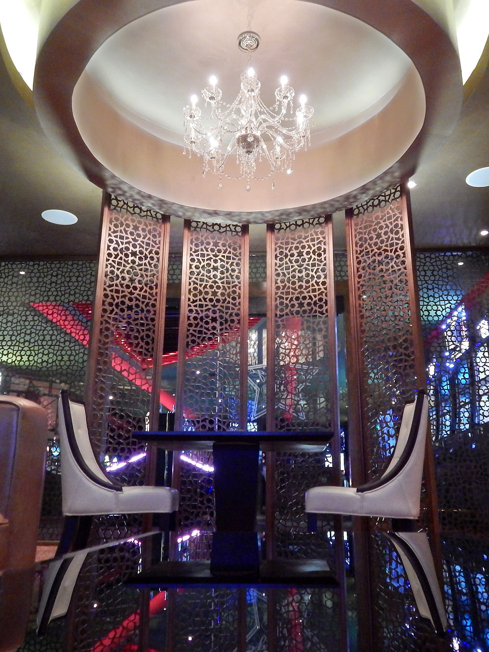 Celosia y mesa Casino Hollywood