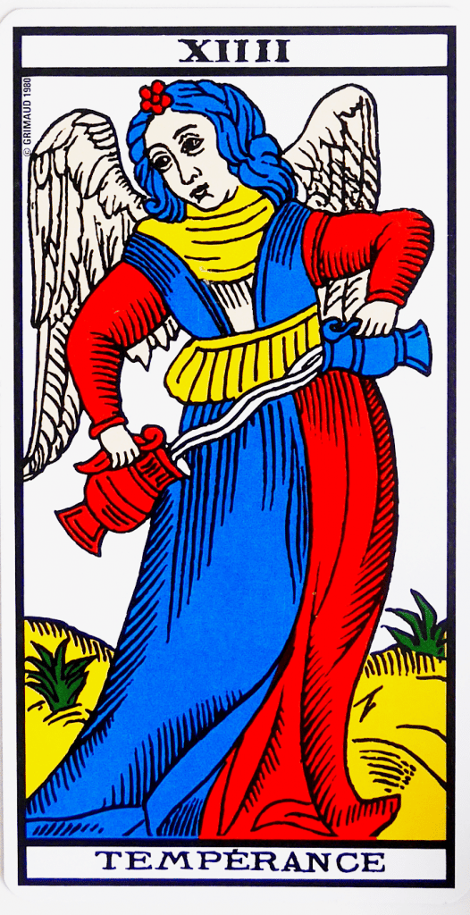 Tempérance du Tarot de Marseille, équilibre et spiritualité 