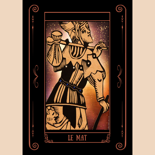 Miniature : Lot de 8 Cartes décoratives du Tarot Gravé - format carte postale