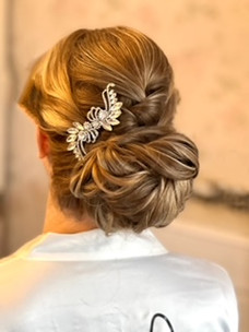 low bridal bun.