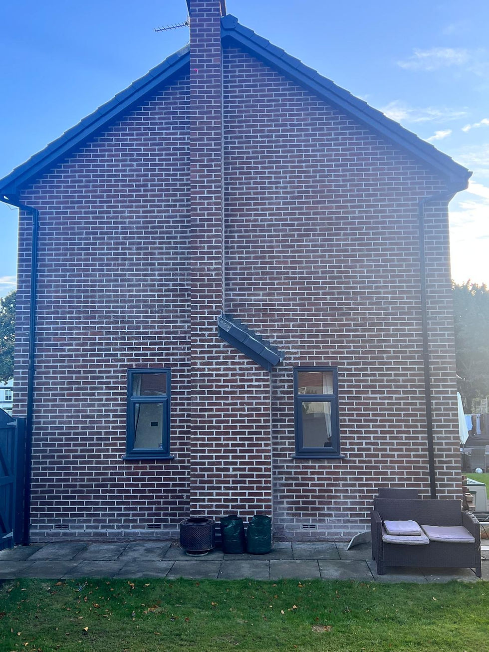 grey house side after
