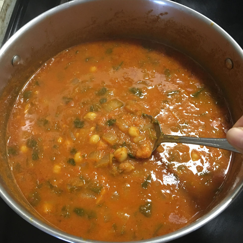 chickpeas in masala flavor