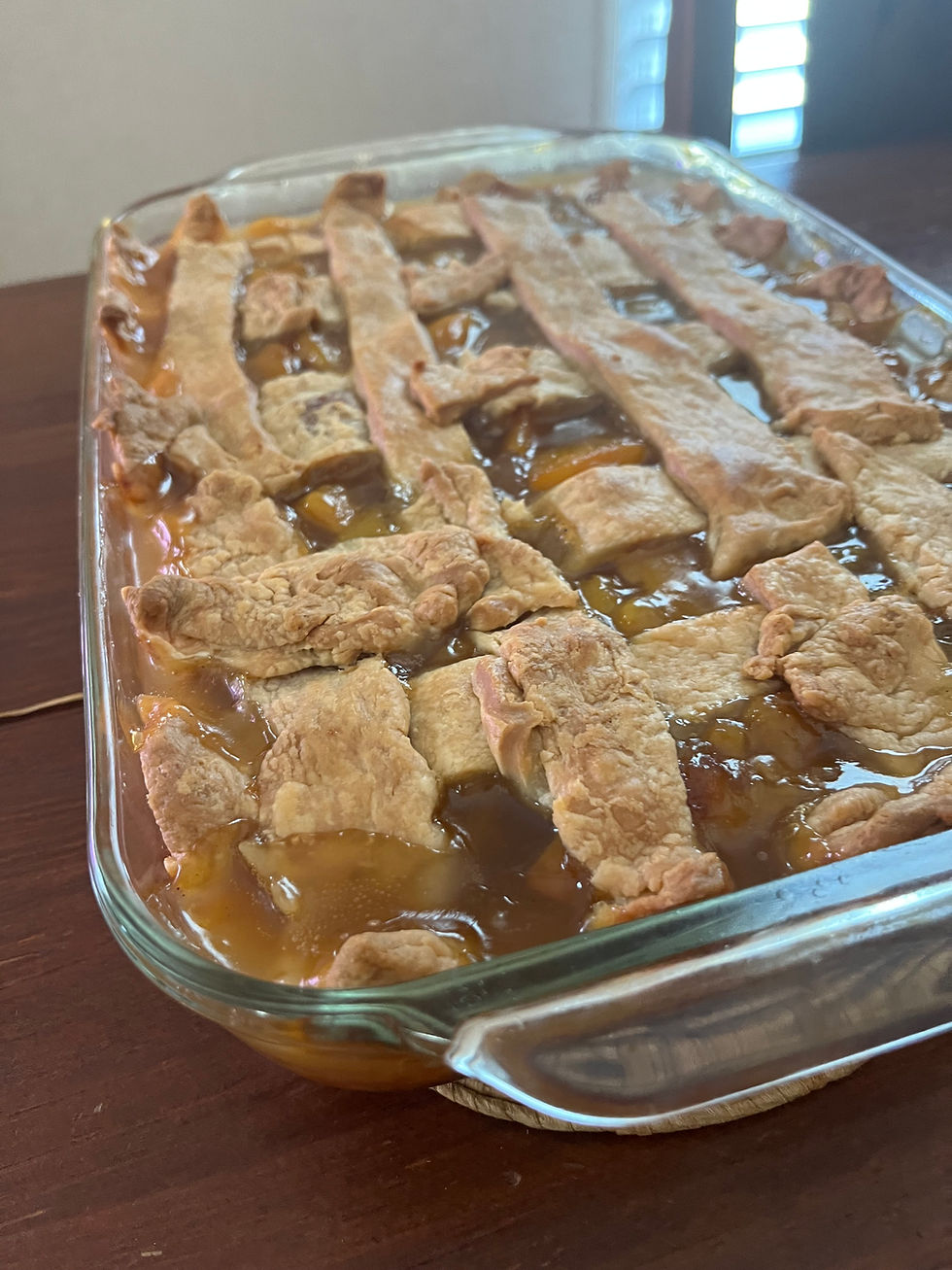 peach and pear cobbler