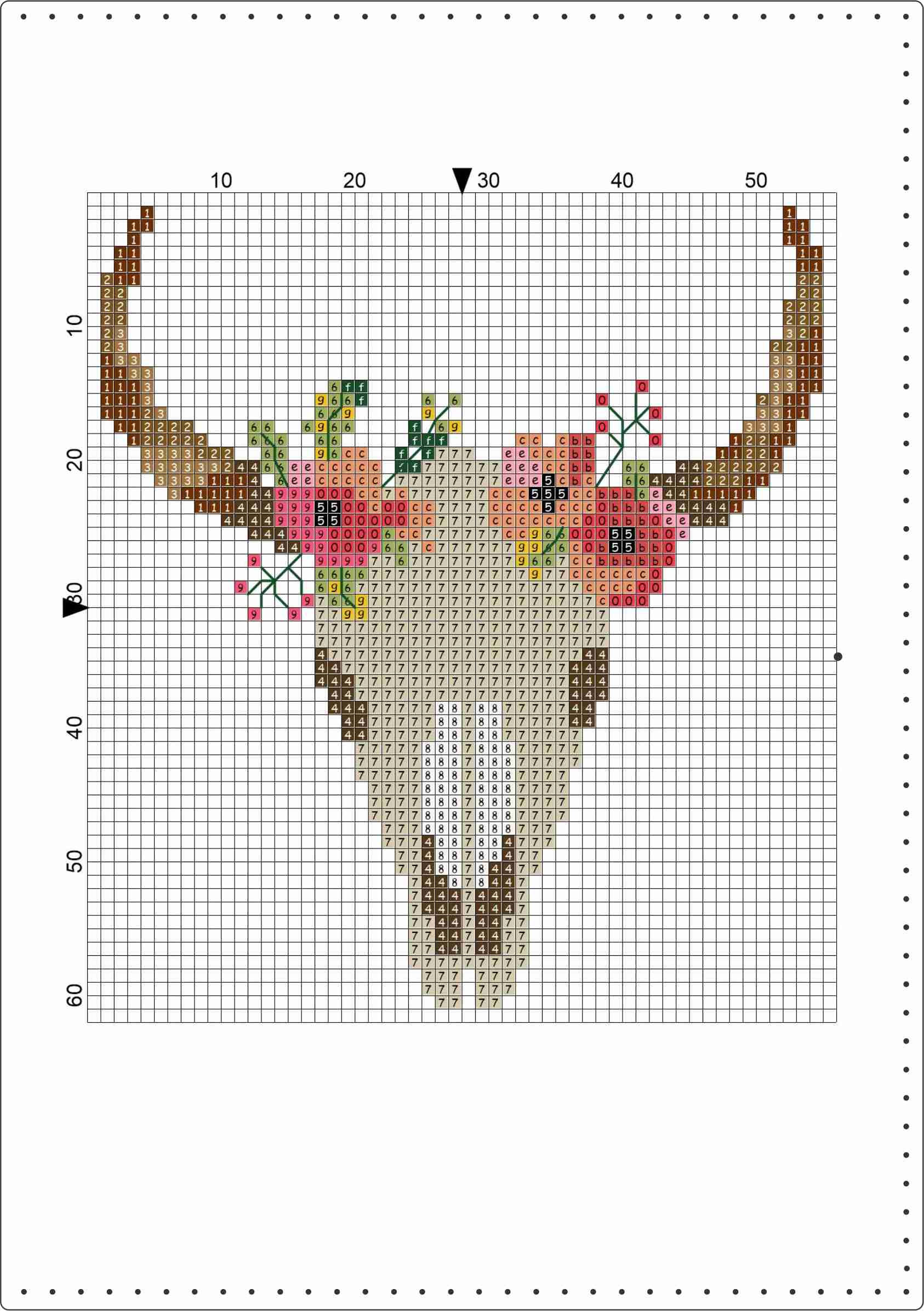 A5 Leather - Skull with flowers