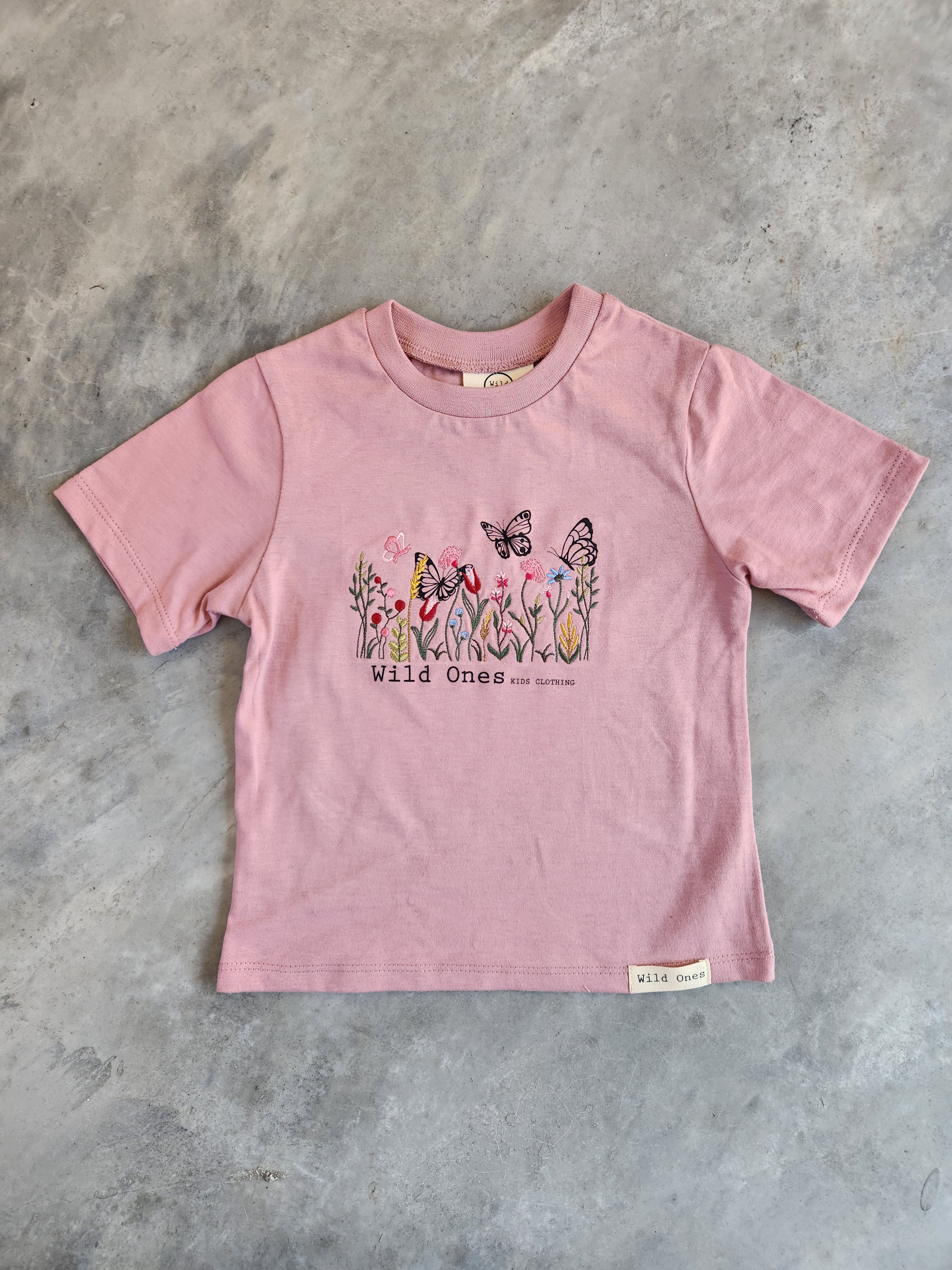 Pink Butterfly and Flower