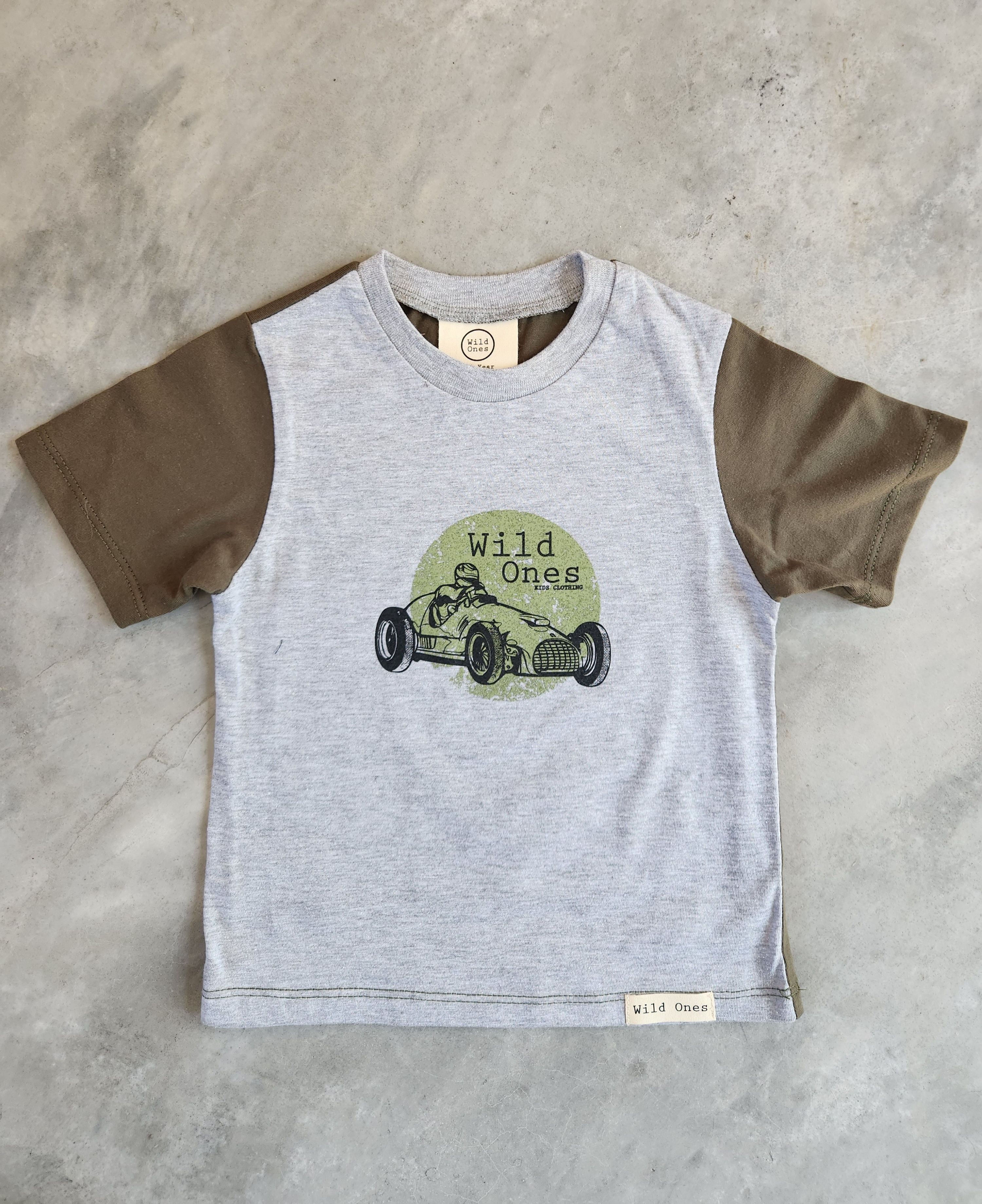 Olive Two tone Vintage Car