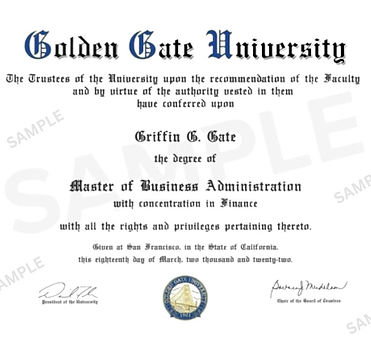 GGU MBA Certificate