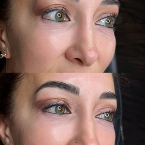 Freshly completed microblading by Brenna at Beauty & Blade San Clemente