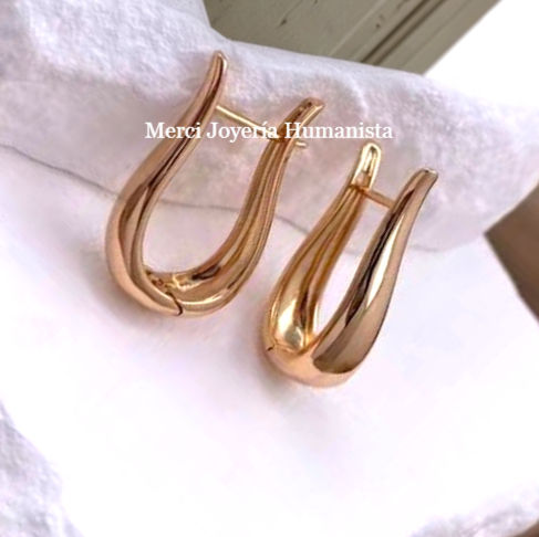 Aretes Curve Shine Doré