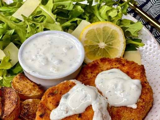Salmon Cakes with Lemon Caper Sauce