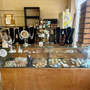Jewelry and accessories displayed at Saluda Center's Thrifty Barn