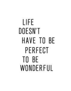 Day 237: Life doesn’t have to be perfect to be wonderful