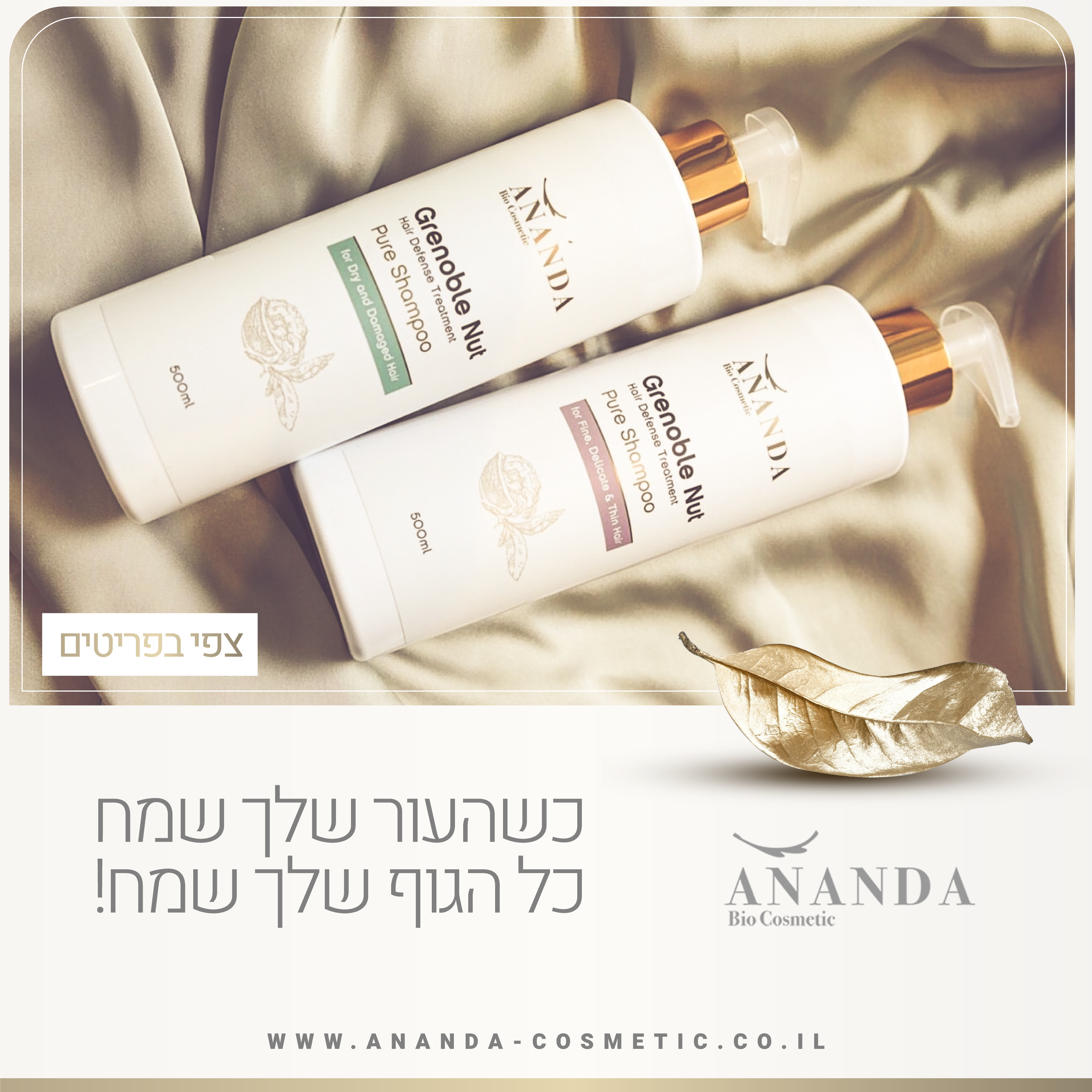 עבודה שיווקית עבור Ananda Bio Cosmetic