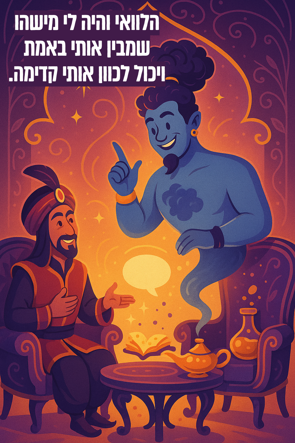 הלוואי והיה לי מישהו שמבין אותי באמת ויכול לכוון אותי קדימה.