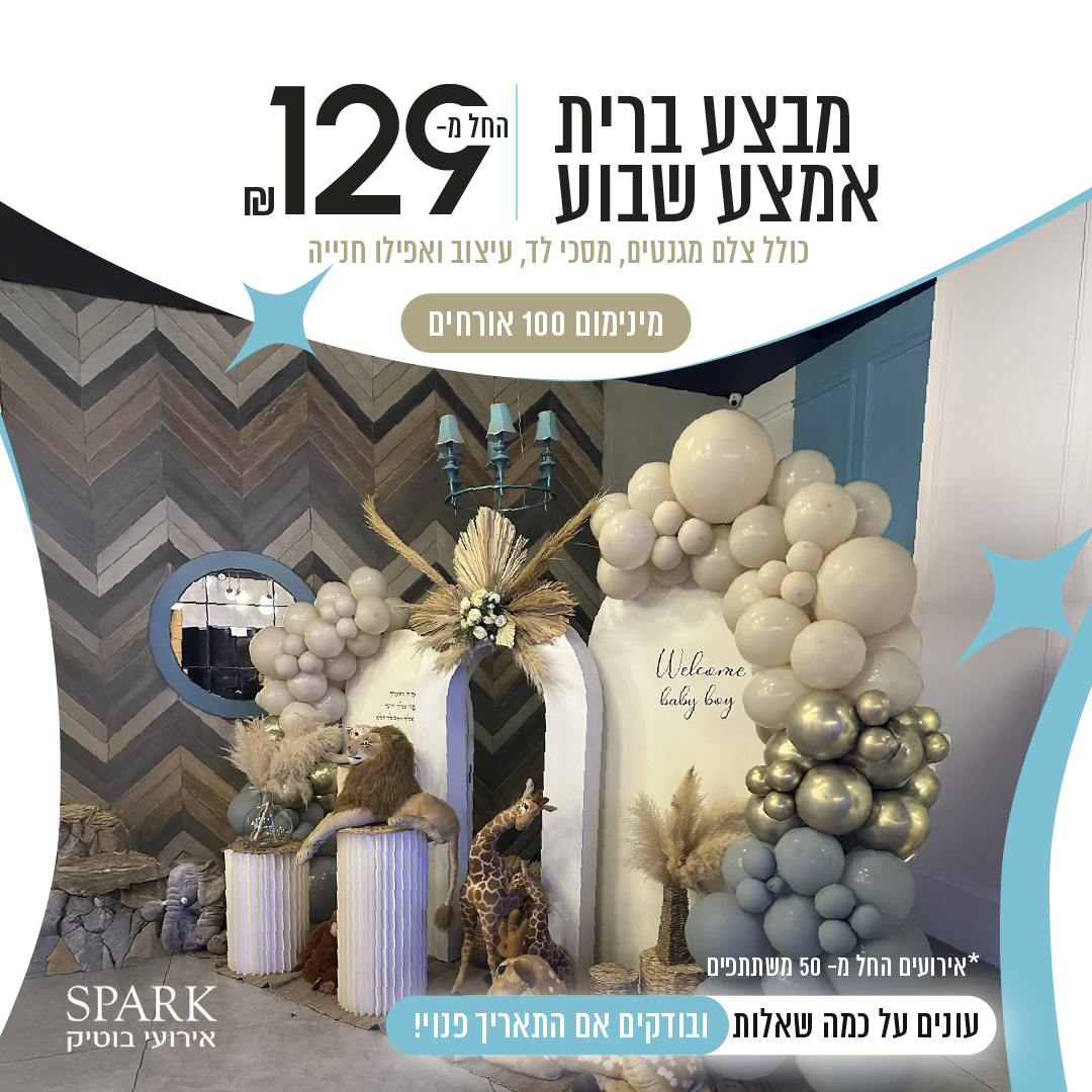 קריאייטיב מתוך תיק ספארק אירועים, תוצר 6
