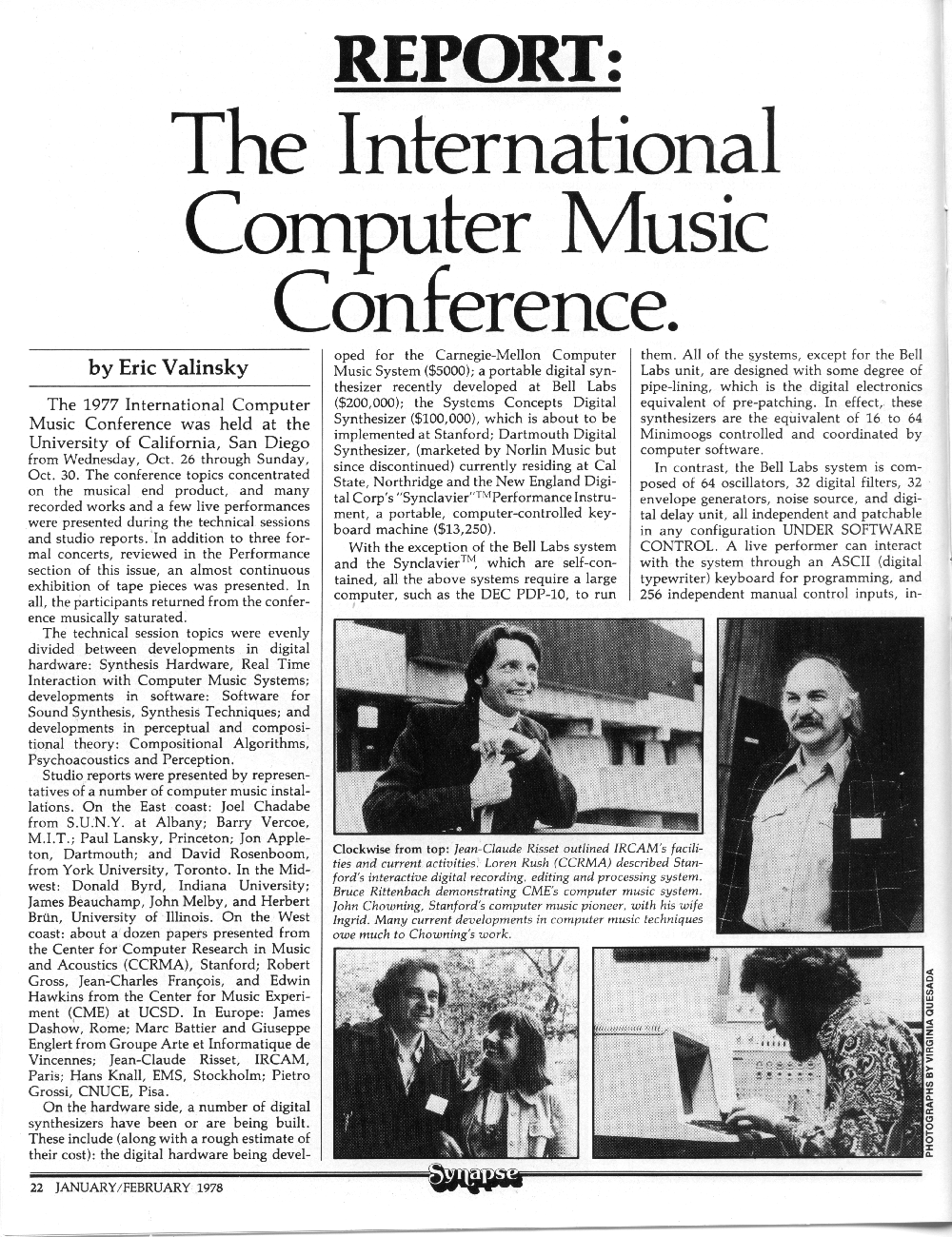 Report: The International Computer Music Conference.