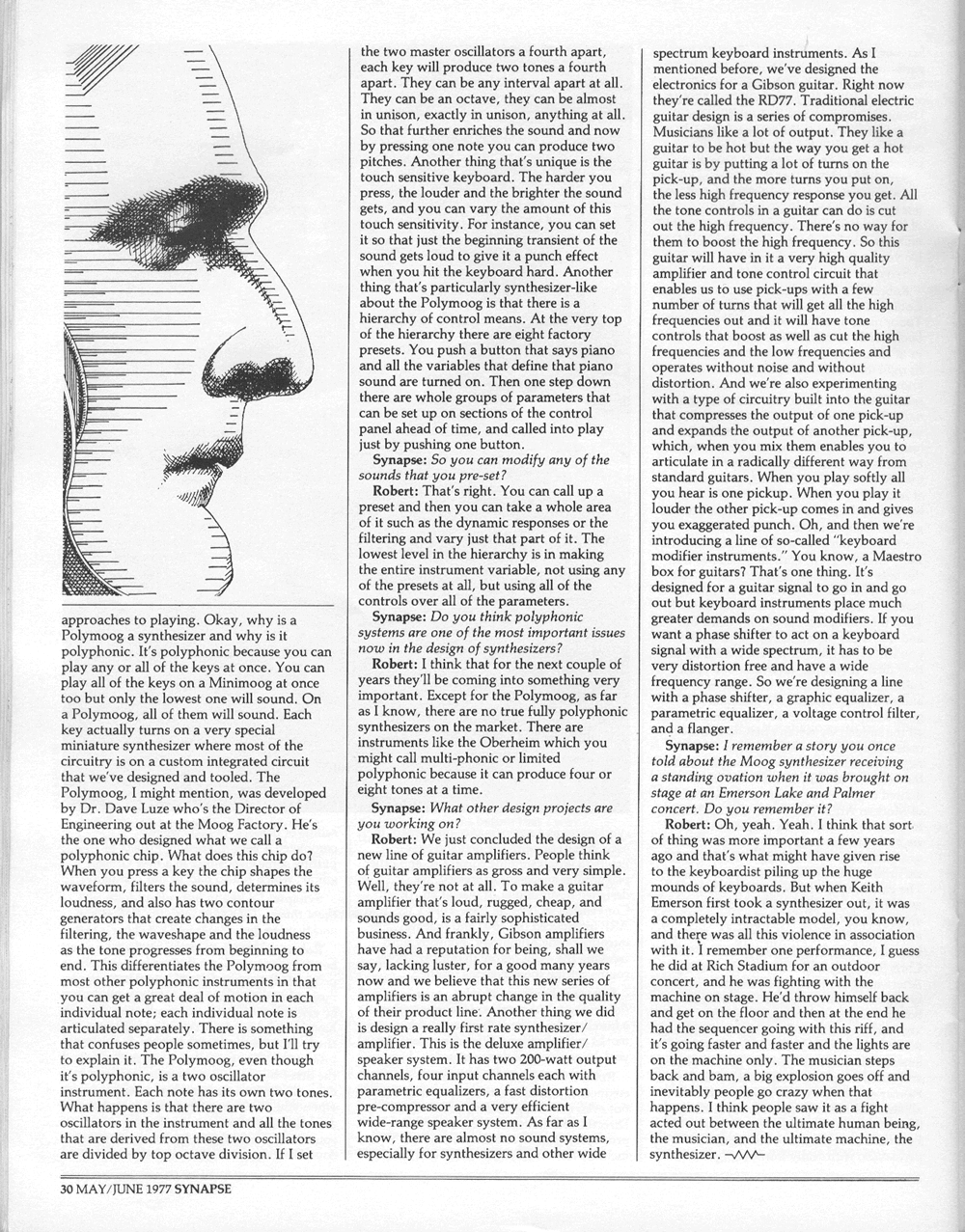 Robert Moog talks with Carter Thomas of Synapse Magazine.
